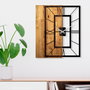 Wallity Wooden Clock 37 Nogal claro y negro